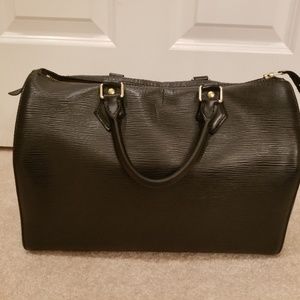 Louis Vuitton Black Epi Speedy 30